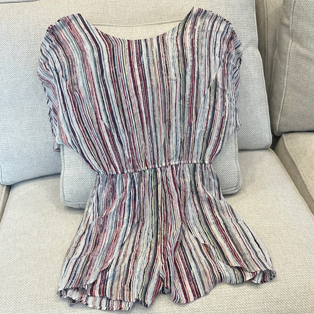 BCBG Women’s Striped Romper, Size XS, EUC